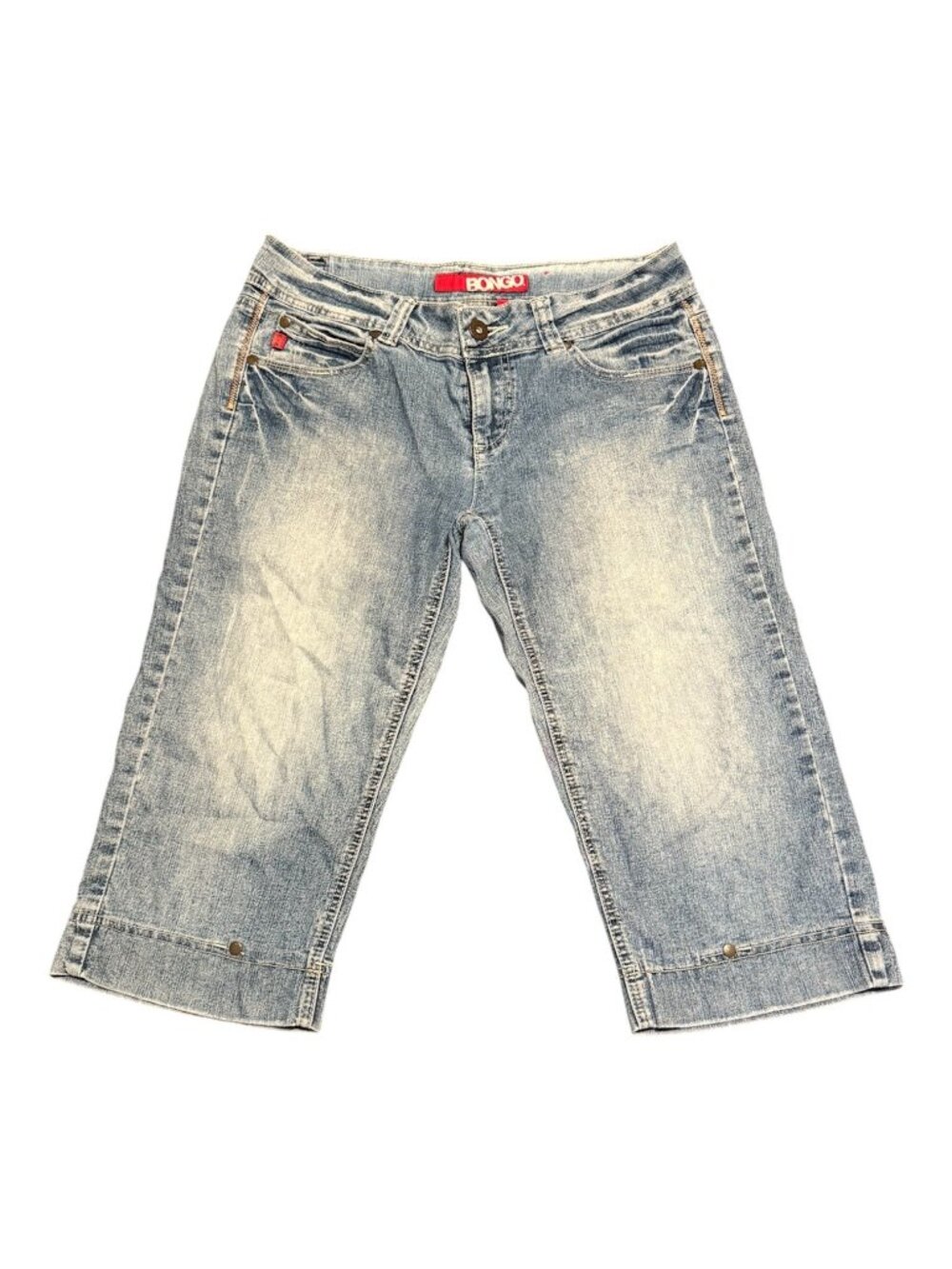 Vtg Bongo Women's Capri Jeans Sz: 7 Check Desc